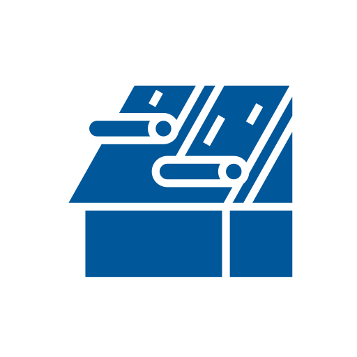 Ikon av et hus med nytt tak